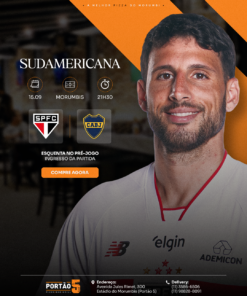 SÃO PAULO X  BOCA JUNIORS - Ingresso + Rodizio de Pizza 1º lote